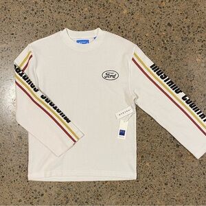 NWT Pacsun x Ford Thermal Longsleeve Shirt (Men’s Small) White, Yellow, Maroon